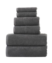 Load image into Gallery viewer, Charcoal Lotus Towel Set