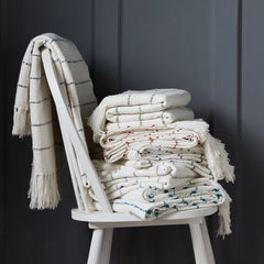 Plain with Stripes Throw